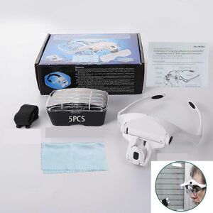 Unbranded (As show, One size) Eight Piece Magnifying Glasses Set with 2 LEDs - Illuminated Unbranded (As show, One size) Eight Piece Magnifying Glasses Set with 2 LEDs - Illuminated