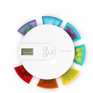 Bez marki 7-Day Automatic Pill Dispenser Weekly Smart Timing Pill Reminder Bez marki 7-Day Automatic Pill Dispenser Weekly Smart Timing Pill Reminder