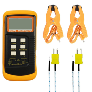 Saudism Digital K Type Thermocouple Thermometer(-50-1300C) Dual Channel, 2 Thermometer P Saudism Digital K Type Thermocouple Thermometer(-50-1300C) Dual Channel, 2 Thermometer P