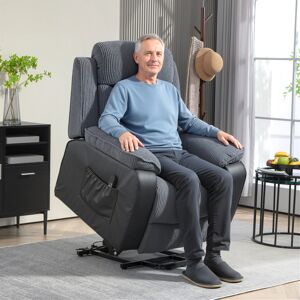 HOMCOM Power Lift Riser and Recliner Chair with Remote Control, Dark Grey HOMCOM Power Lift Riser and Recliner Chair with Remote Control, Dark Grey