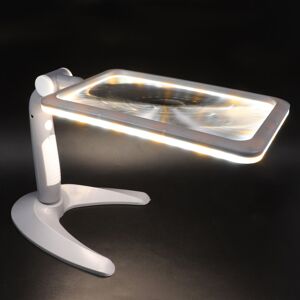 VILLCASE handheld 48 led magnifying glass with light and stand, 2.5x reading VILLCASE handheld 48 led magnifying glass with light and stand, 2.5x reading