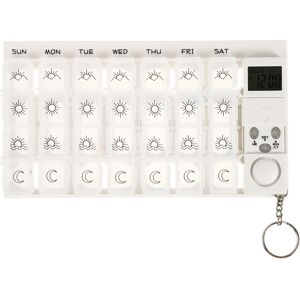 VILLCASE Weekly Digital Pill Organizer 7 Days 28 Compartments With Alarm VILLCASE Weekly Digital Pill Organizer 7 Days 28 Compartments With Alarm