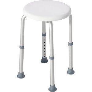 HOMCOM Shower Chair, Adjustable Height Shower Stool with Aluminium Frame and Non HOMCOM Shower Chair, Adjustable Height Shower Stool with Aluminium Frame and Non