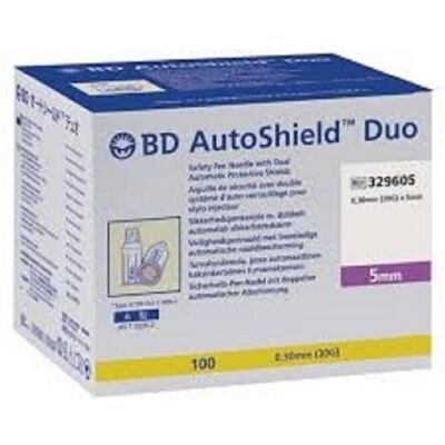 BD AutoShield Duo 0,30mm(30G) 100Pen Needles BD AutoShield Duo 0,30mm(30G) 100Pen Needles