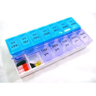 lrsupplies 7 Day Pill Box Pill Organiser 14 Compartment Weekly Pill Box lrsupplies 7 Day Pill Box Pill Organiser 14 Compartment Weekly Pill Box