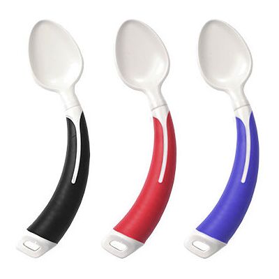 Shine International Black Curved Cutlery - Light Weight Angled Adult Cutlery Shine International Black Curved Cutlery - Light Weight Angled Adult Cutlery