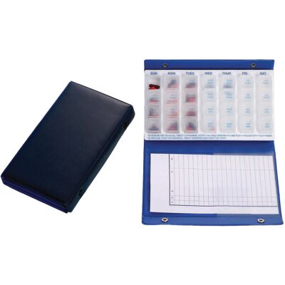 Loops Week Day Pill Dispenser - 7 x 4 Compartments - Carry Case Included - Note Holder Loops Week Day Pill Dispenser - 7 x 4 Compartments - Carry Case Included - Note Holder