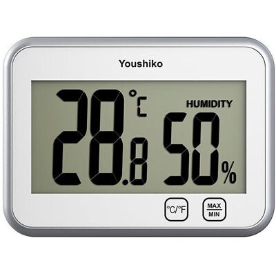 Youshiko YC9060 Digital Thermometer Hygrometer with Touch Buttons Youshiko YC9060 Digital Thermometer Hygrometer with Touch Buttons