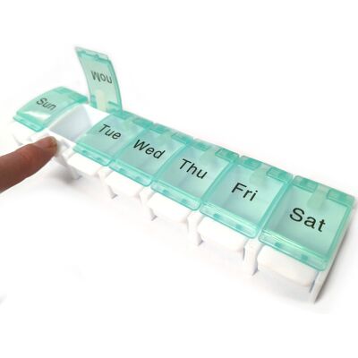 LND Gifts 7 Day Pill Organiser Box Medicine Tablet Dispenser Weekly Storage Case LND Gifts 7 Day Pill Organiser Box Medicine Tablet Dispenser Weekly Storage Case