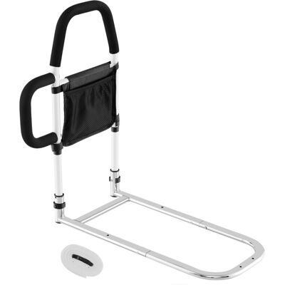 Costway Safety Bed Rail for Elderly Adults with Dual Handrails Pocket & Straps Costway Safety Bed Rail for Elderly Adults with Dual Handrails Pocket & Straps