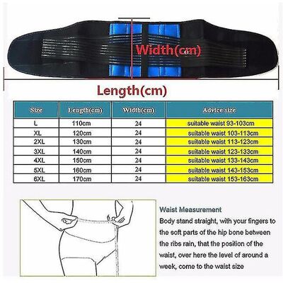 Unbranded (6XL) 5xl 6xl Lumbar Support Waist Belt Health Therapy Back Brace Spine Posture Unbranded (6XL) 5xl 6xl Lumbar Support Waist Belt Health Therapy Back Brace Spine Posture