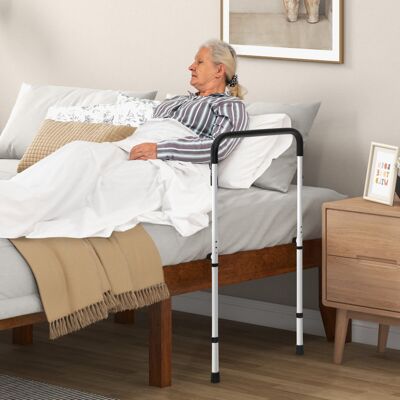 Costway Bed Assist Rail Adjustable Bedside Standing Bar Fall Prevention Safety Hand Bar Costway Bed Assist Rail Adjustable Bedside Standing Bar Fall Prevention Safety Hand Bar