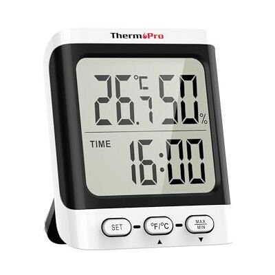 ThermoPro TP152 Hygrometer Indoor Thermometer, Desktop Digital Baby Room Thermometer with ThermoPro TP152 Hygrometer Indoor Thermometer, Desktop Digital Baby Room Thermometer with