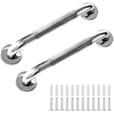 Eidoct 2 Pack Bath Safety Grab Rail, 12 Inch Stainless Steel Grab Bar, Chrome Stainless Eidoct 2 Pack Bath Safety Grab Rail, 12 Inch Stainless Steel Grab Bar, Chrome Stainless