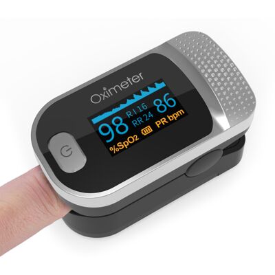 Unbranded Boxym Finger Pulse Oximeter Respiratory Rate SPO2 PI PR Blood Oxygen Saturation Unbranded Boxym Finger Pulse Oximeter Respiratory Rate SPO2 PI PR Blood Oxygen Saturation