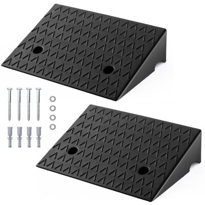 Costway 2 Pack Curb Ramp 48cm x 33cm Rubber Threshold Car Wheelchairs Ramps Costway 2 Pack Curb Ramp 48cm x 33cm Rubber Threshold Car Wheelchairs Ramps