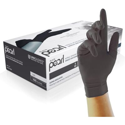 Unigloves Black Pearl Nitrile Examination Multipurpose, Powder Free and Latex Fr Unigloves Black Pearl Nitrile Examination Multipurpose, Powder Free and Latex Fr