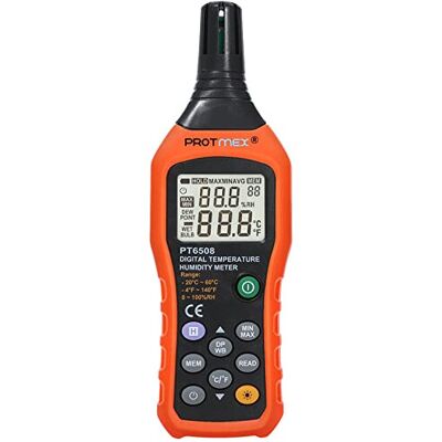 Protmex PT6508 Temperature Humidity Meter, Digital Thermometer Hygrometer Monito Protmex PT6508 Temperature Humidity Meter, Digital Thermometer Hygrometer Monito