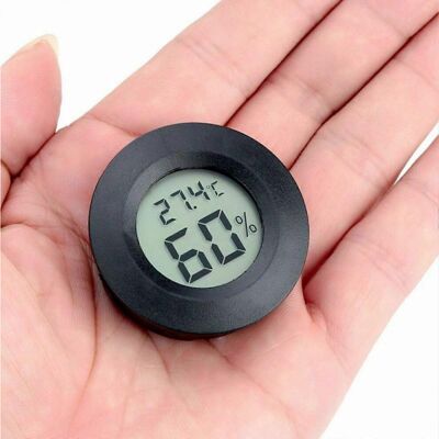 Unbranded (As show, One size) Mini 4.5cm Black Digital Thermometer HygrometerDigital LCD D Unbranded (As show, One size) Mini 4.5cm Black Digital Thermometer HygrometerDigital LCD D
