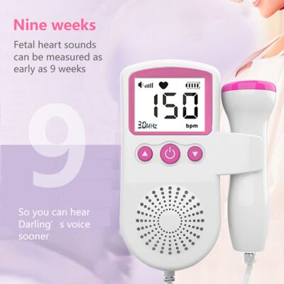 Unbranded 3.0MHz Baby Heartbeat Monitor Battery Powered Fetal Heart Rate Monitor Detector Unbranded 3.0MHz Baby Heartbeat Monitor Battery Powered Fetal Heart Rate Monitor Detector