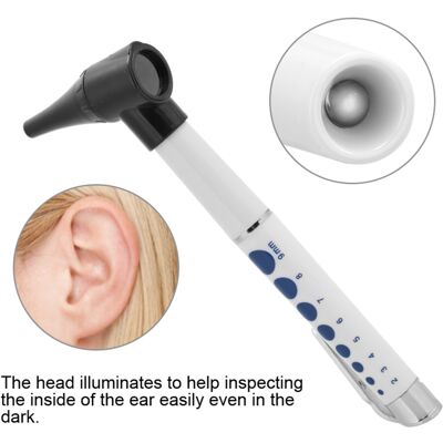 Unbranded Medical Otoscope Ear Care Kit with LED Light & 5 Replace Heads, Black Unbranded Medical Otoscope Ear Care Kit with LED Light & 5 Replace Heads, Black