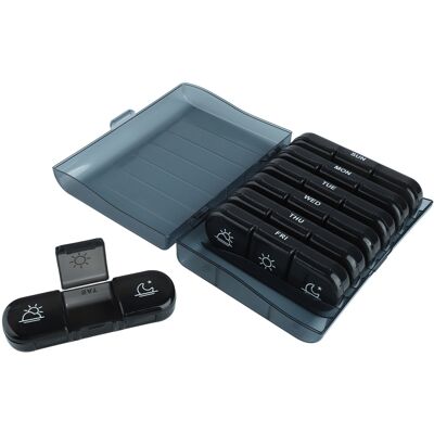 Unbranded Weekly Pill Organizer, 3 Times A Day Pill Dispenser with Independent Compartment Unbranded Weekly Pill Organizer, 3 Times A Day Pill Dispenser with Independent Compartment