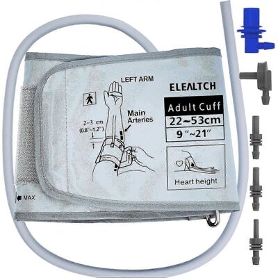 No Brand Extra Large Blood Pressure Cuff for Omron 9-21 Inches (22-53CM) XL Adult ARM BP No Brand Extra Large Blood Pressure Cuff for Omron 9-21 Inches (22-53CM) XL Adult ARM BP