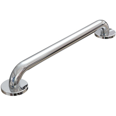 EuroShowers ROUNDED Stainless Steel Safety Grab Rail Bar - 18" EuroShowers ROUNDED Stainless Steel Safety Grab Rail Bar - 18"