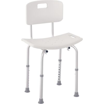 HOMCOM Bath Chair Shower Stool Safety Seat Bathroom Adjustable Positions Elderly HOMCOM Bath Chair Shower Stool Safety Seat Bathroom Adjustable Positions Elderly