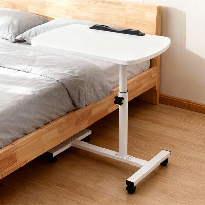 Unbranded Adjustable Overbed Table Over Hospital Bed Tray with Wheels for Home Use or Medi Unbranded Adjustable Overbed Table Over Hospital Bed Tray with Wheels for Home Use or Medi