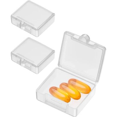 STOYOTU (Transparent-3pcs) 3 Pcs Portable Small Pill Box Daily Mini Pill Organizer Trave STOYOTU (Transparent-3pcs) 3 Pcs Portable Small Pill Box Daily Mini Pill Organizer Trave