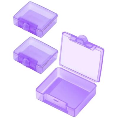 STOYOTU (Purple-3pcs) 3 Pcs Portable Small Pill Box Daily Mini Pill Organizer Travel Poc STOYOTU (Purple-3pcs) 3 Pcs Portable Small Pill Box Daily Mini Pill Organizer Travel Poc