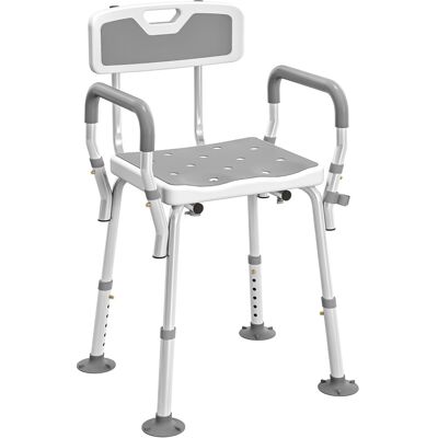HOMCOM EVA Padded Shower Chair for the Elderly and Disabled, Height Adjustable S HOMCOM EVA Padded Shower Chair for the Elderly and Disabled, Height Adjustable S