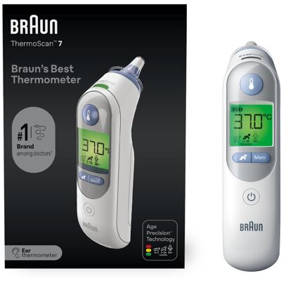 Braun ThermoScan 7 Ear thermometer - Age Precision Technology - Colour-coded Dig Braun ThermoScan 7 Ear thermometer - Age Precision Technology - Colour-coded Dig