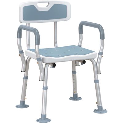 HOMCOM EVA Padded Shower Chair for the Elderly and Disabled, Height Adjustable S HOMCOM EVA Padded Shower Chair for the Elderly and Disabled, Height Adjustable S