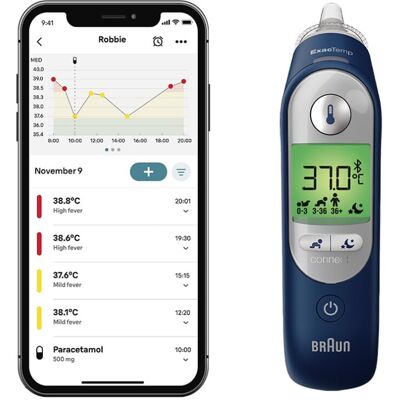 ThermoScan 7+ connect Ear thermometer Braun Family Care app ThermoScan 7+ connect Ear thermometer Braun Family Care app