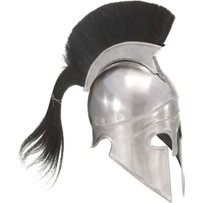 vidaXL Greek Warrior Helmet Antique Replica LARP Silver Steel Armour Weapon vidaXL Greek Warrior Helmet Antique Replica LARP Silver Steel Armour Weapon
