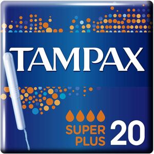 Tampax Super+ Plus Tampons with Cardboard Applicator & Leak Protection - 20 Pack Tampax Super+ Plus Tampons with Cardboard Applicator & Leak Protection - 20 Pack