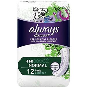 Always Discreet Incontinence Pads Normal for Sensitive Bladder 12 (Pack of 4 x 1 Always Discreet Incontinence Pads Normal for Sensitive Bladder 12 (Pack of 4 x 1
