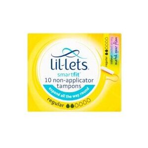 Lil-Lets Smartfit 10 Non-Applicator Tampons Regular (8 x 10s) Lil-Lets Smartfit 10 Non-Applicator Tampons Regular (8 x 10s)