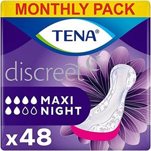 TENA Discreet Maxi Night, Incontinence Pads for Women, Specifically Designed for TENA Discreet Maxi Night, Incontinence Pads for Women, Specifically Designed for