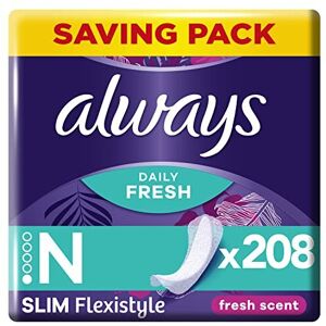 Always Dailies Panty Liners Flexistyle Slim – 208 Liners (26 x 8 Packs), Saving Pack, O Always Dailies Panty Liners Flexistyle Slim – 208 Liners (26 x 8 Packs), Saving Pack, O