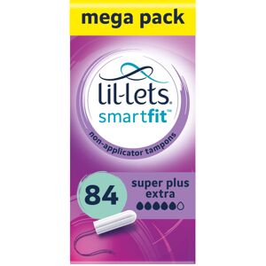 Lil-Lets Non-Applicator Super Plus Extra Tampons X 84 6 Packs of 14 Very Heavy Flow Lil-Lets Non-Applicator Super Plus Extra Tampons X 84 6 Packs of 14 Very Heavy Flow