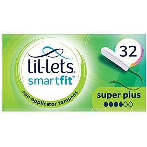 Lil-Lets Non-Applicator Super Plus Tampons, 32 Count (1 Pack), For Heavy Flow, 4 Lil-Lets Non-Applicator Super Plus Tampons, 32 Count (1 Pack), For Heavy Flow, 4