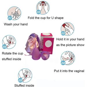 Unbranded 2 Pcs Menstrual Cups Large Capacity, Soft Silicone, 8x5cm Unbranded 2 Pcs Menstrual Cups Large Capacity, Soft Silicone, 8x5cm