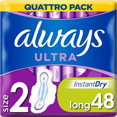 Always Ultra Instant Dry Pads - Long Size 2 Always Ultra Instant Dry Pads - Long Size 2