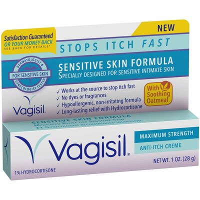 Vagisil Maximum Strength Feminine Anti-Itch Cream for Women, Sensitive Skin Form Vagisil Maximum Strength Feminine Anti-Itch Cream for Women, Sensitive Skin Form