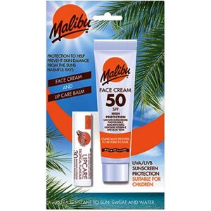 Malibu Face Sun Lotion SPF 50 40ml And Lip Balm SPF 30 Pack Malibu Face Sun Lotion SPF 50 40ml And Lip Balm SPF 30 Pack