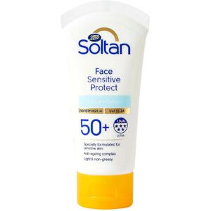 Boots Soltan Sensitive Protect Facial Sun Cream SPF50+ 50ml Boots Soltan Sensitive Protect Facial Sun Cream SPF50+ 50ml