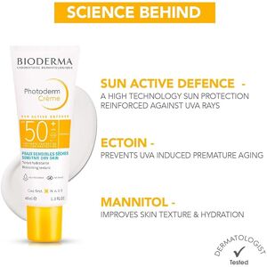 Bioderma Photoderm Cream Sun Active Defense SPF 50+ UVB UVA Peaux Sensible Sensi Bioderma Photoderm Cream Sun Active Defense SPF 50+ UVB UVA Peaux Sensible Sensi